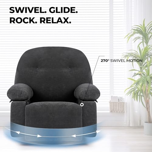 Lazy Boy Recliner Chair for Adults with Heat and USB, Manual (Natural Ash) N4129