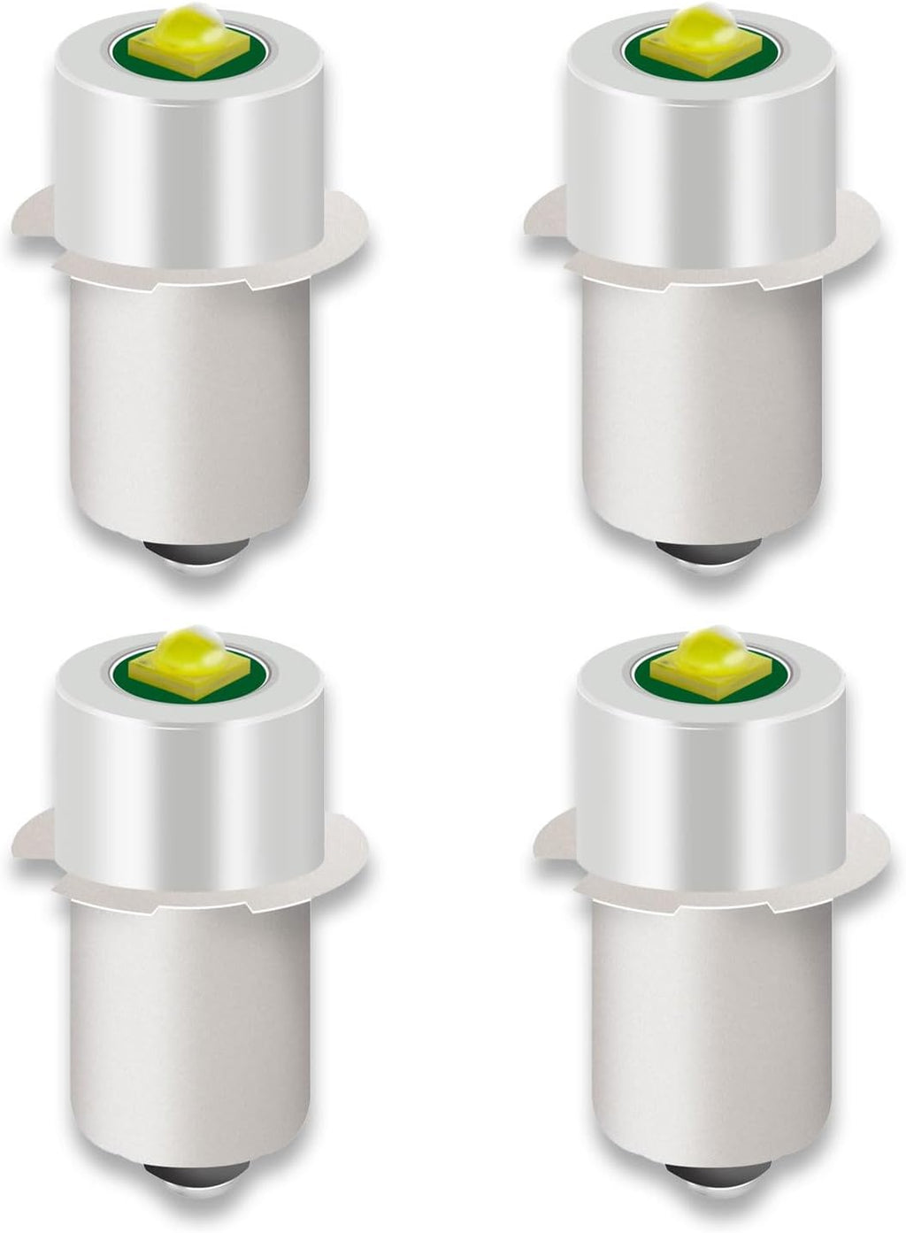 4 Pack LED Flashlight Bulb P13.5S PR2 LED Bulb Conversion Kit 3W 3V 4.5V 6V White Upgrade Replacement Set for 2-4C&D Cell Bulbs Torch Lantern Tooling Craftsman Lamp Bright and Efficient