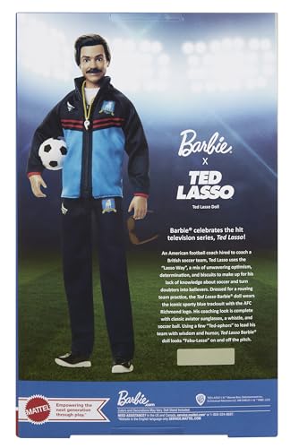 Barbie Signature Fashion Doll Ted Lasso Blue Tracksuit AFC Richmond Logo Y67517