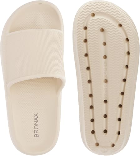 BRONAX Pillow Slippers for Women and Men, Cushioned Thick Sole B486351