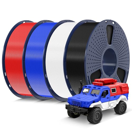 SUNLU 4kg PLA 3D Printer Filament Bundle, 1.75mm, 4 Black Spools V387