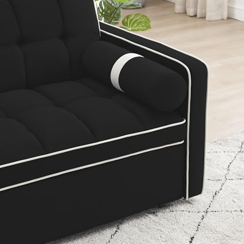 LUMISOL Convertible Couch with Pullout Bed, 3 in 1 Sleeper Sofa, Beige K346039