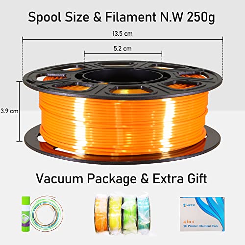 MIKA3D Bicolor Silk PLA 3D Printer Filament Bundle, 1.75mm, 6 Spools V5573