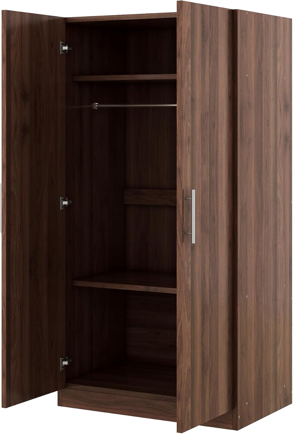 2-Door Wooden Wardrobe Armoire with 3 Storage Shelves F118250