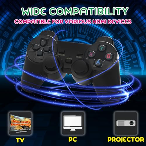 Youngwants Plug & Play Retro Game Console with 20000 Games, 4K HDMI, Dual Controllers X45074