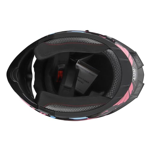 SPARK DOT Modular Flip-Up Dual Visor Motorcycle Helmet (Bright Black, Small) W8778
