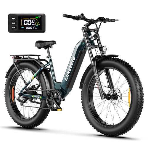 Pro Electric Bike for Adults, 26"x4" Fat Tire Mountain Ebike with Dual Hydraulic Brakes, 1000W Peak Motor, 624Wh Anti-thief Battery, Up to 65miles in PAS1, 7 Speed, UL2849 Certified