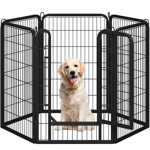 Yaheetech Dog Playpen Outdoor 40 Inch 8 Panels Metal Pet Fence I4784