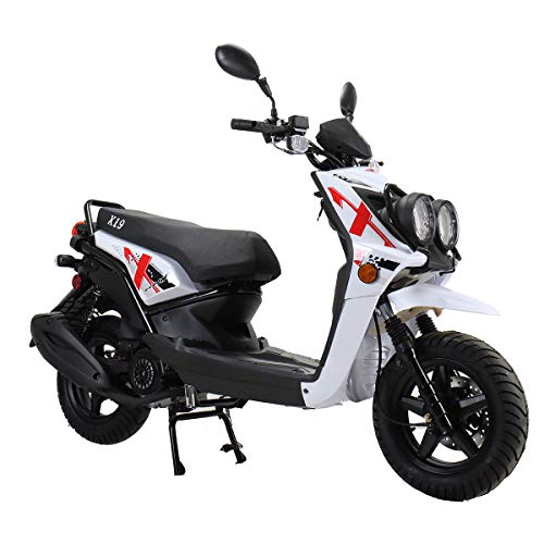 X-PRO 150cc Adult Street Moped with 12" Aluminum Wheels White W326