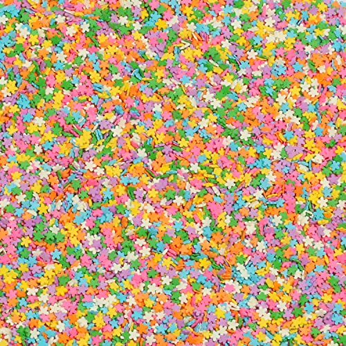 Snowflake Confetti Sprinkles - 1.2 Pounds - Blue & White Jimmies for Baking A6962