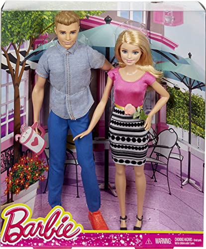 Barbie & Ken Doll Set, 2-Pack Fashion Dolls with Removable Clothes U718485