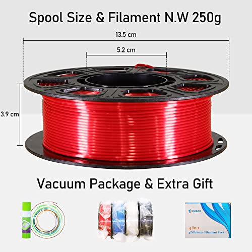 MIKA3D Bicolor Silk PLA 3D Printer Filament Bundle, 1.75mm, 6 Spools V5573