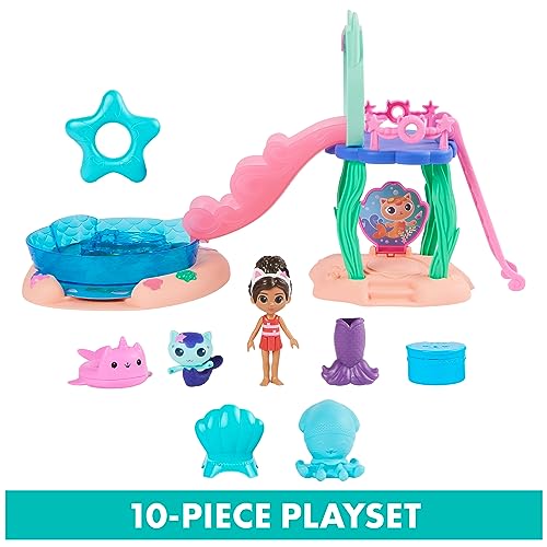 Gabby’s Dollhouse Purr-ific Pool Playset with Gabby and MerCat Figures H9886