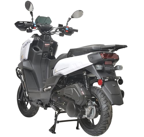 HHH motorcycle 150cc Scooter Moped Gas Adult Street Bike CVT 12 inch Aluminum Wheels White W112991