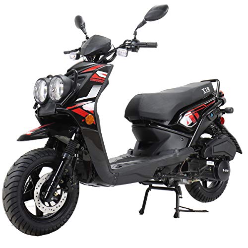 X-PRO 150cc Adult Moped Street Gas Moped 150cc Bike with 12" Aluminum Wheels (White)