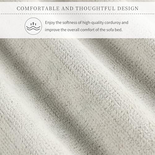 3 in 1 Convertible Sleeper Sofa Bed with Adjustable Backrest, Beige W32597