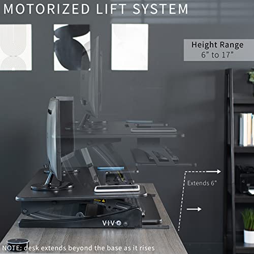 VIVO 36 inch Electric Stand Up Desk Converter, Black U953