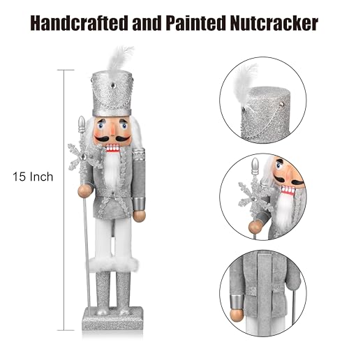 Gold Wooden Nutcracker Soldier Christmas Decor 15 Inch M218