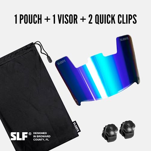 SLEEFS Football Helmet Visor Tinted Shield for Youth & Adult Helmets A5386