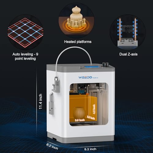 TINA2S WEEDO Mini 3D Printer with WiFi, Auto Leveling, Fully Assembled FDM for Beginners S900