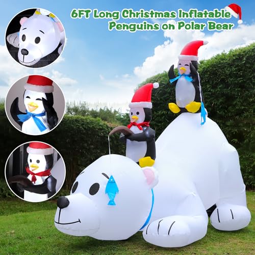 8 FT Christmas Inflatables Santa Claus with Gifts Bag, LED Light, Outdoor Decor F2174