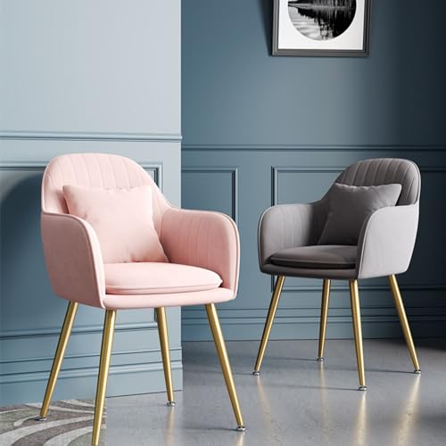 Leather Kitchen Chairs Modern Style Lazy Makeup Stool Livingroom Furniture Hotel Nail Shop Sofa Chair Nordic Dining Chair Backrest Flannel Fabric Chair armrest Dining Chair Velvet (Color : C) B846