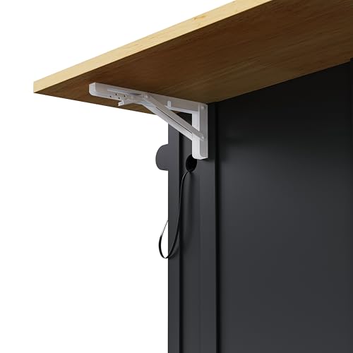 Ball & Cast 48" Kitchen Island with Power Outlet, Rolling Cart, Black H9509