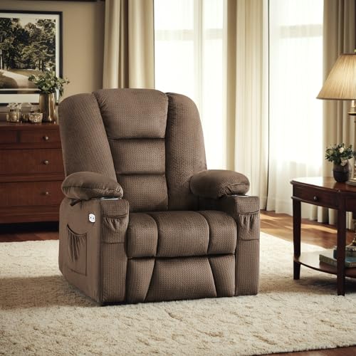 MCombo Small Power Lift Recliner Chair with Massage and Heat, Brown N356790