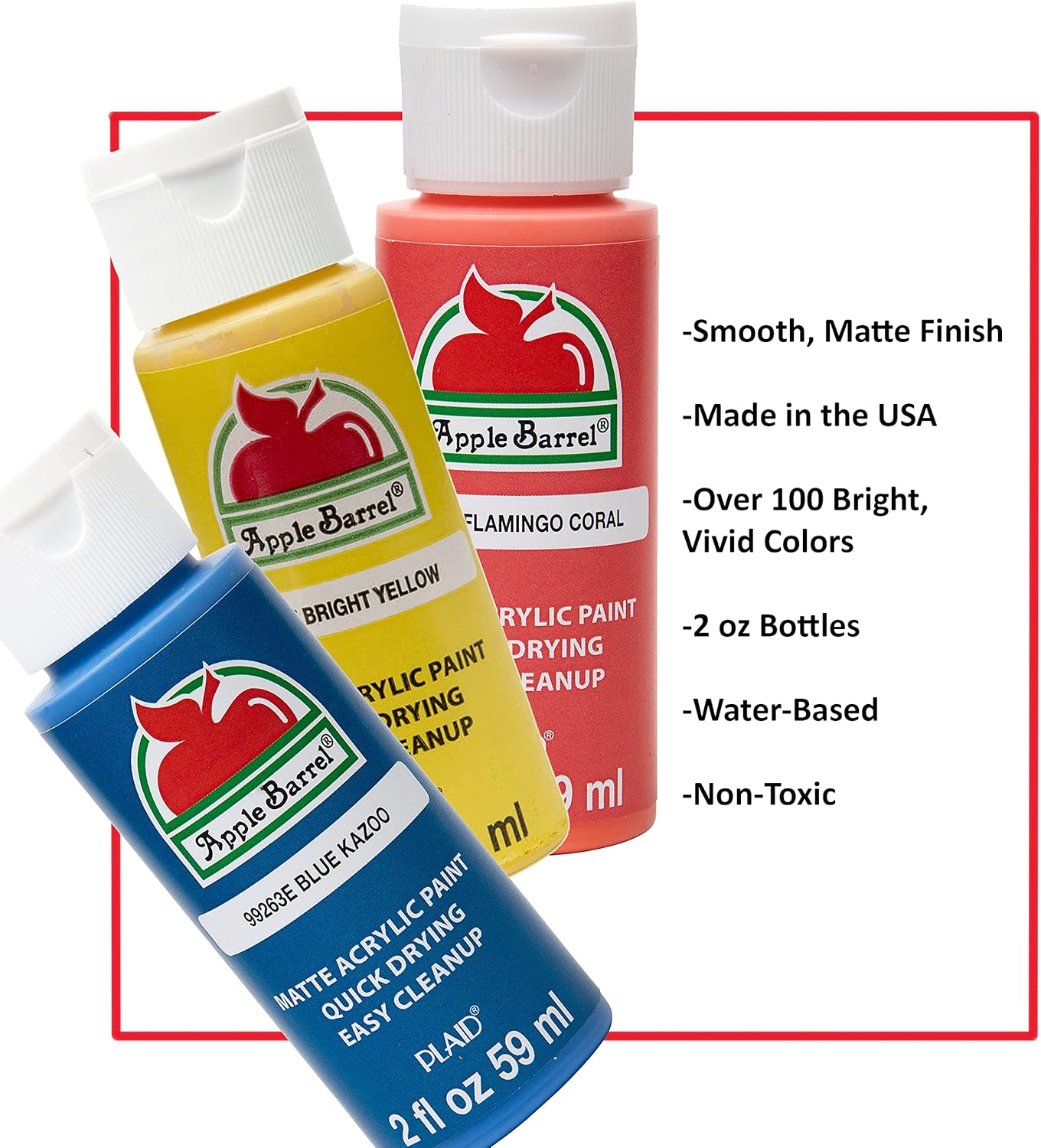 Apple Barrel Acrylic Paint 2 oz, Neon Yellow I3880