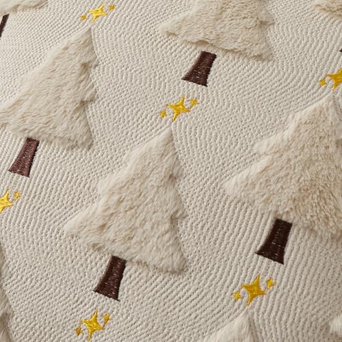 UGASA Star Christmas Decorative Pillow Covers 18x18 Inch Set of 2 Dark Green Q9265