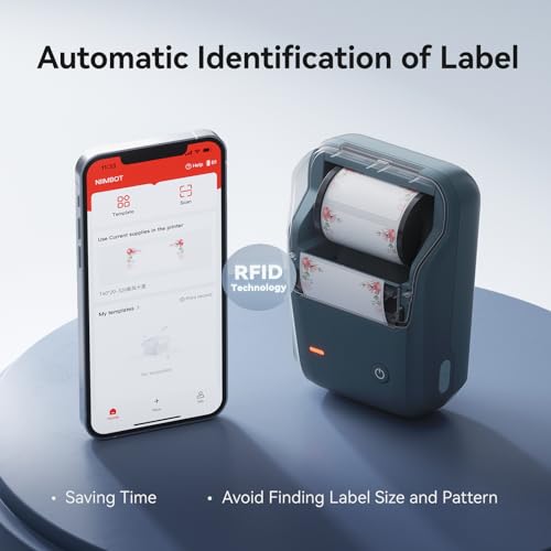 NIIMBOT B1 Label Maker, 2 Inch Bluetooth Thermal Label Printer N79312