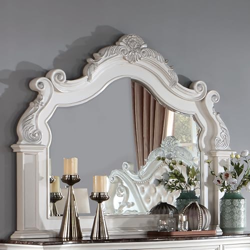 Furniture of America Clairibel Wood 5-Piece Bedroom Set King with Button-Tufted Headboard Z353