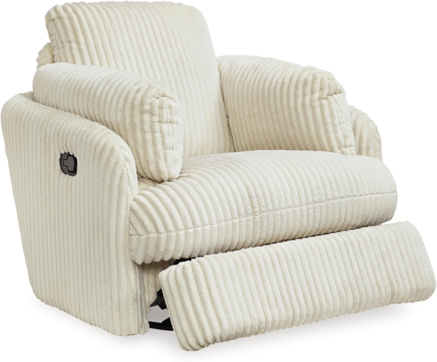 Signature Design by Ashley Tie-Breaker Swivel Glider Recliner, White F344740