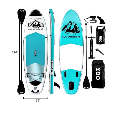 Roc Inflatable Stand Up Paddle Board with Premium Accessories, Wide Non-Slip Deck A34223