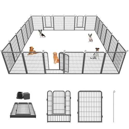 Dog Playpen 32 Inch 10 Panels Outdoor Dog Fence with Lock C803