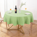 Textured 50 Inch Round Tablecloth Up to 35'' Dia Tables Waterproof Spill-Proof Wipeable Table Cloth Wrinkle Free Circle Dining Table Cover for Birthday Farmhouse Outdoor Party Tablecloths