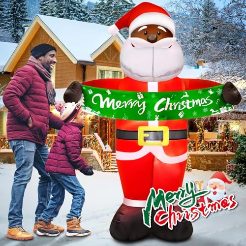 13FT Giant Dinosaur Christmas Inflatable with LED Lights and Candy Cane Santa Hat B668