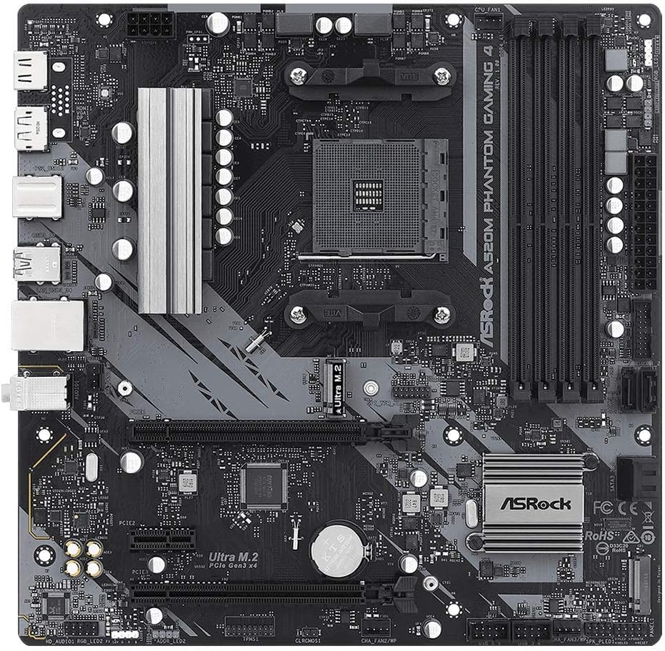 ASRock A520M Phantom Gaming 4 AM4 Micro ATX Motherboard O3969