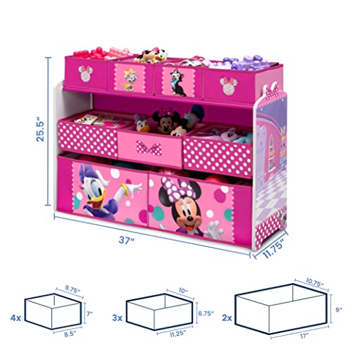 Delta Children Disney Minnie Mouse Deluxe 9 Bin Toy Organizer J9866