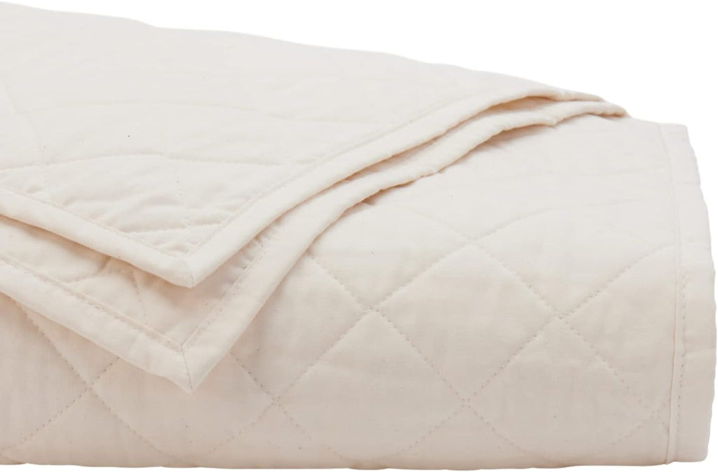 Red Land Cotton Classic Luxury Quilt | American Grown 100% Cotton Batting | Lightweight All Season USA Made Vintage Style Bedspread | Durable Oversized and Machine Washable | King/Cal King | Natural