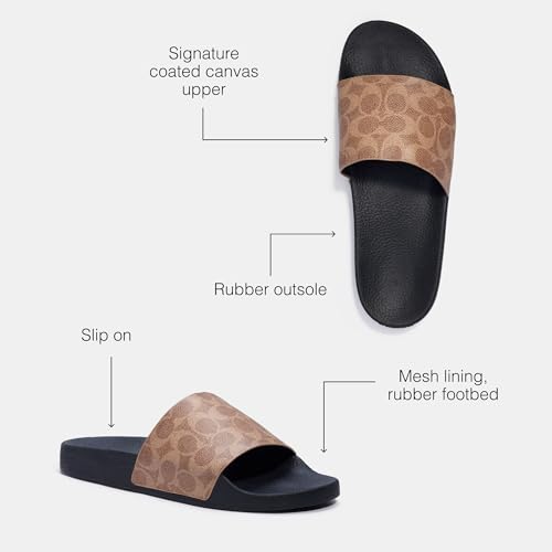 Coach Men's Signature Canvas Pool Slide Sandal I564