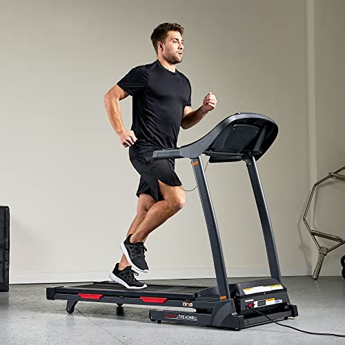 Sunny Health & Fitness Folding Incline Treadmill with Pulse Sensors A924