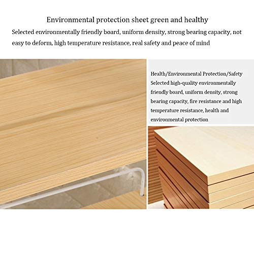 Solid Wood Desk with Bookshelf for Study, 110cm Teak D7970