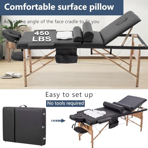 PayLessHere Massage Bed Portable Folding Spa Table with Non-Woven Bag P611882