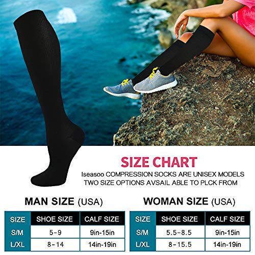 Iseasoo Copper Compression Socks for Men & Women 15-20 mmHg S67766