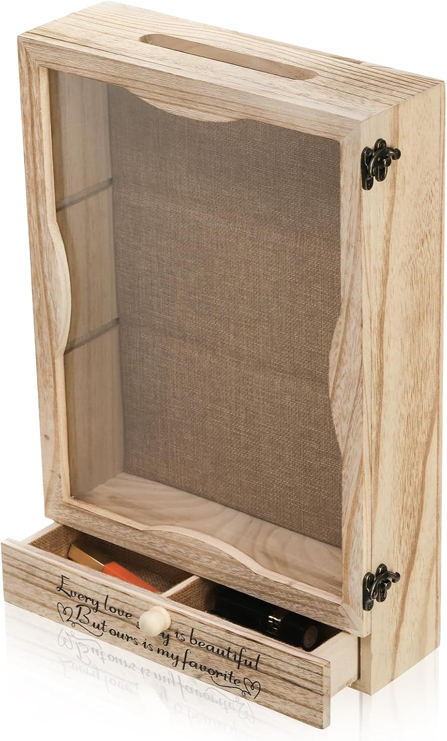 ZENFUN 11x16 Wedding Shadow Box Frame with Shelves and Drawer M95092