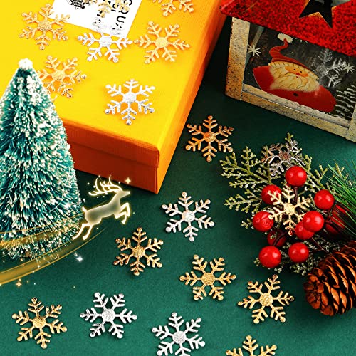 1600 Pieces 3 Size Snowflake Glitter Confetti for Christmas Party Table Decor P404201