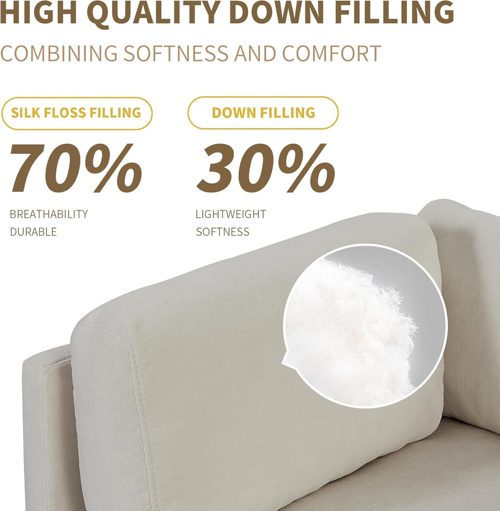 L Shaped Convertible Modular Sectional Sofa with Extra Wide Chaise Y428809