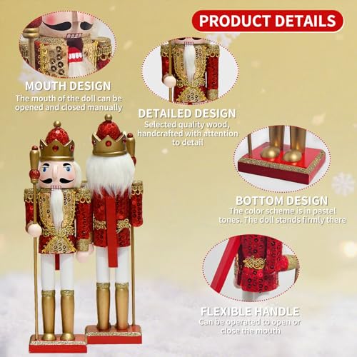 11.8 Inch Wooden Nutcracker Christmas Decor T403