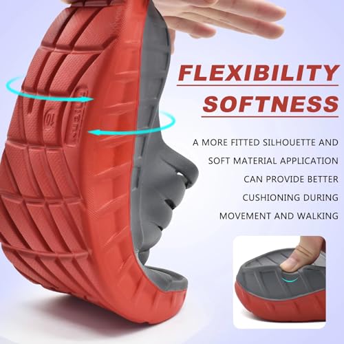 KuaiLu Men's Recovery Sandals Orthotic Cushion Open Toe Sport Slides D332788